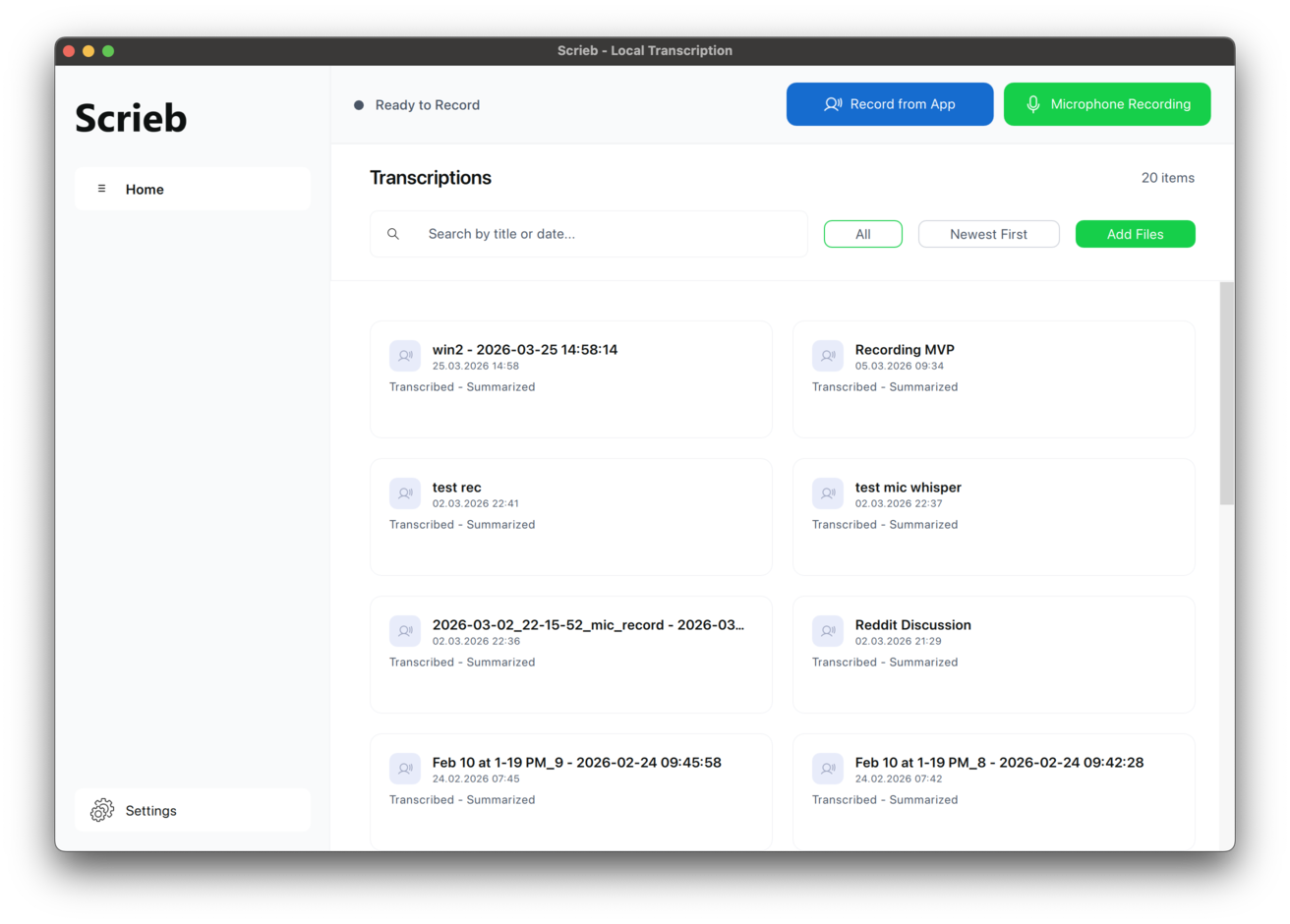 Transcription visualization